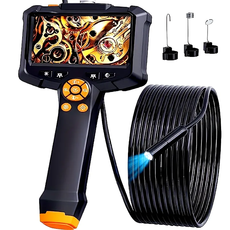 1080P HD Borescope Camera with Light | 4.3” Endoscope, IP67 Waterproof, 16.5ft Snake Cam