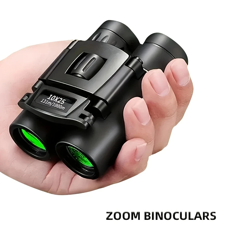 10x25 Mini Pocket Binoculars | Compact High-Power Zoom with Phone Adapter