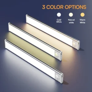Wireless Motion Sensor Cabinet Lights – 34/54 LED Rechargeable, Dimmable & Magnetic, 3 Color Modes (2/4 Pack)
