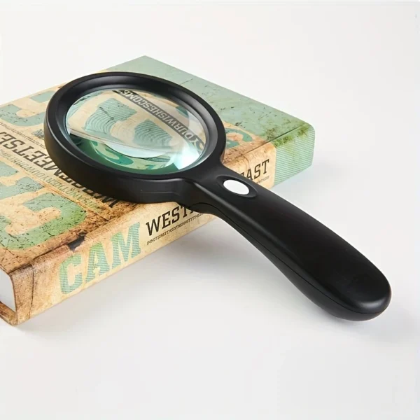 10X Lighted Magnifying Glass | Handheld Magnifier with 12 LED Lights for Reading & Repair - Image 2