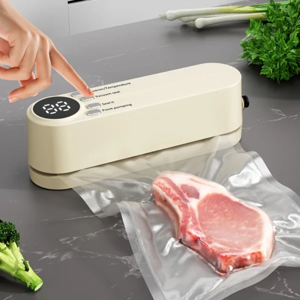 Portable Vacuum Food Sealer | Automatic Wireless Bag Sealer for Fresh Storage & Travel
