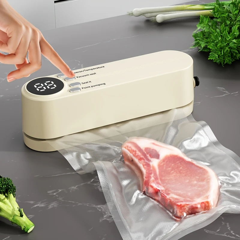 Portable Vacuum Food Sealer | Automatic Wireless Bag Sealer for Fresh Storage & Travel