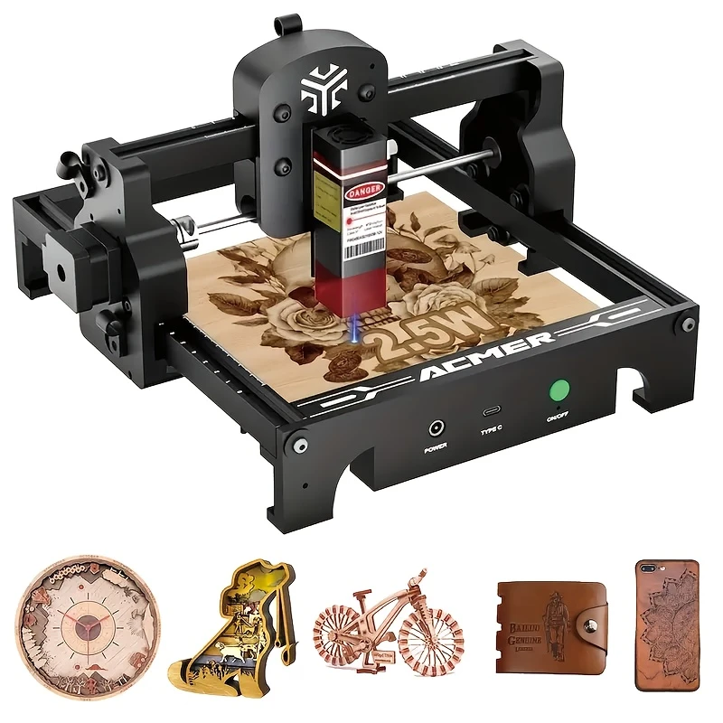 ACMER S1 Mini Laser Engraver | 2.5W Precision Cutter for Wood, Leather, & Metal