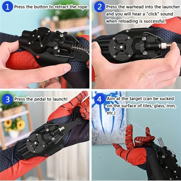 Spider Web Launcher Toy | Superhero Role Play Wrist Gadget for Kids & Fans - Image 4
