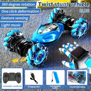 360° RC Twist Stunt Car | Gesture Control, Deformable Off-Road Vehicle Toy