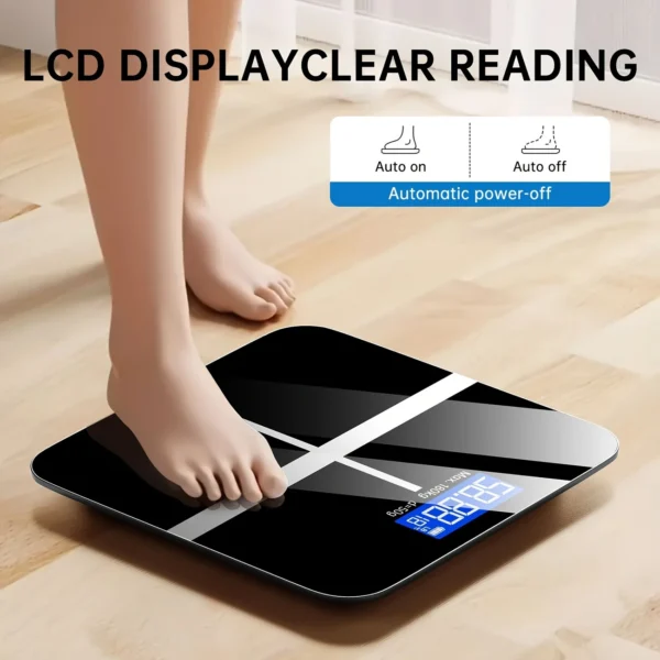 Digital Bathroom Scale with HD LCD Display | 396lb Capacity | KG/LB Switchable - Image 5