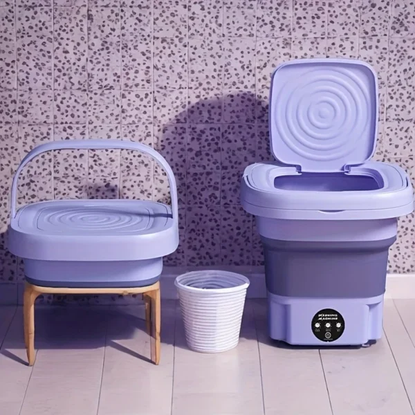 Portable Mini Washing Machine | Collapsible, Compact & Travel-Ready Washer - Image 4