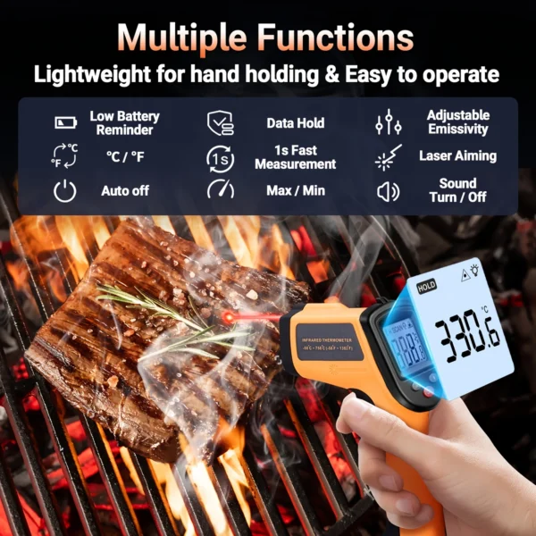 Infrared Thermometer Gun for Cooking & Repair - Image 3