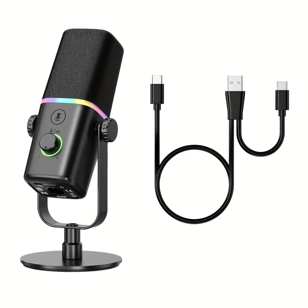 RGB Streaming Mic for PC & Phone