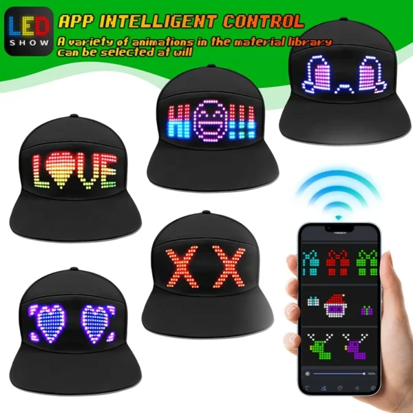 App-Controlled LED Display Cap - Image 3
