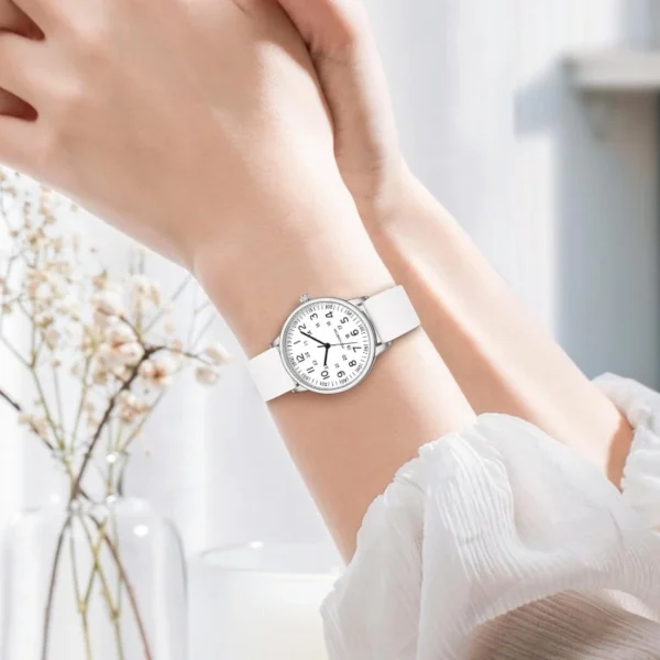 Women Watch for Nurse Easy to Read Dial Wristwatches Silicone Band Watches Second Hand and 24 Hour Nurse Watches - Image 2