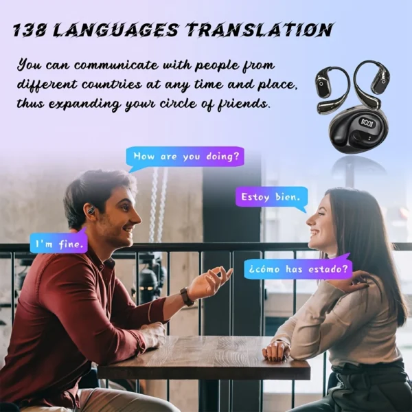 Real-Time Translator Earbuds | 144 Languages | XG99 AI Voice Translation - Image 4