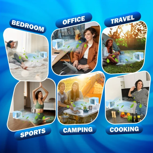 3-in-1 Portable USB Air Conditioner | Mini Cooler, Humidifier & Fan for Home & Travel - Image 4