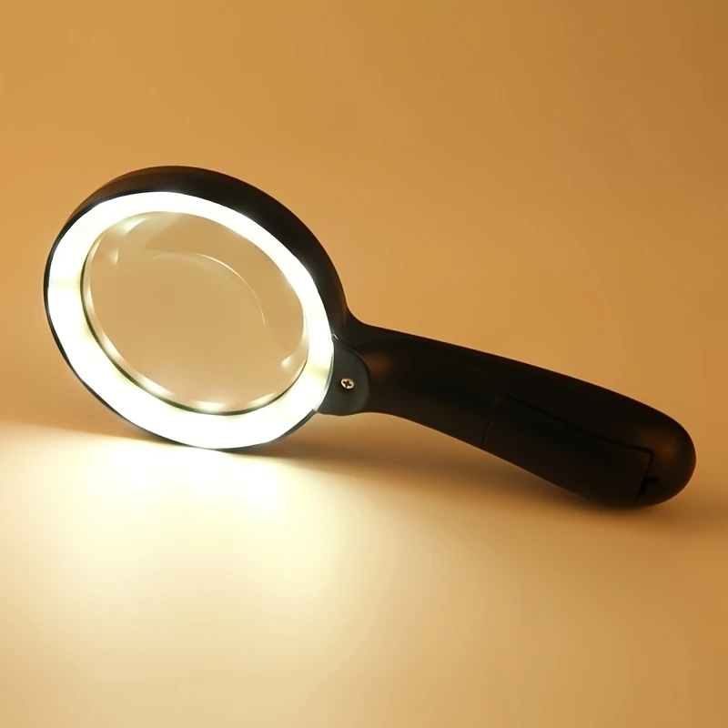 10X Lighted Magnifying Glass | Handheld Magnifier with 12 LED Lights for Reading & Repair