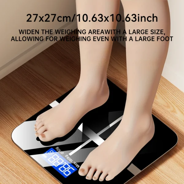 Digital Bathroom Scale with HD LCD Display | 396lb Capacity | KG/LB Switchable - Image 3