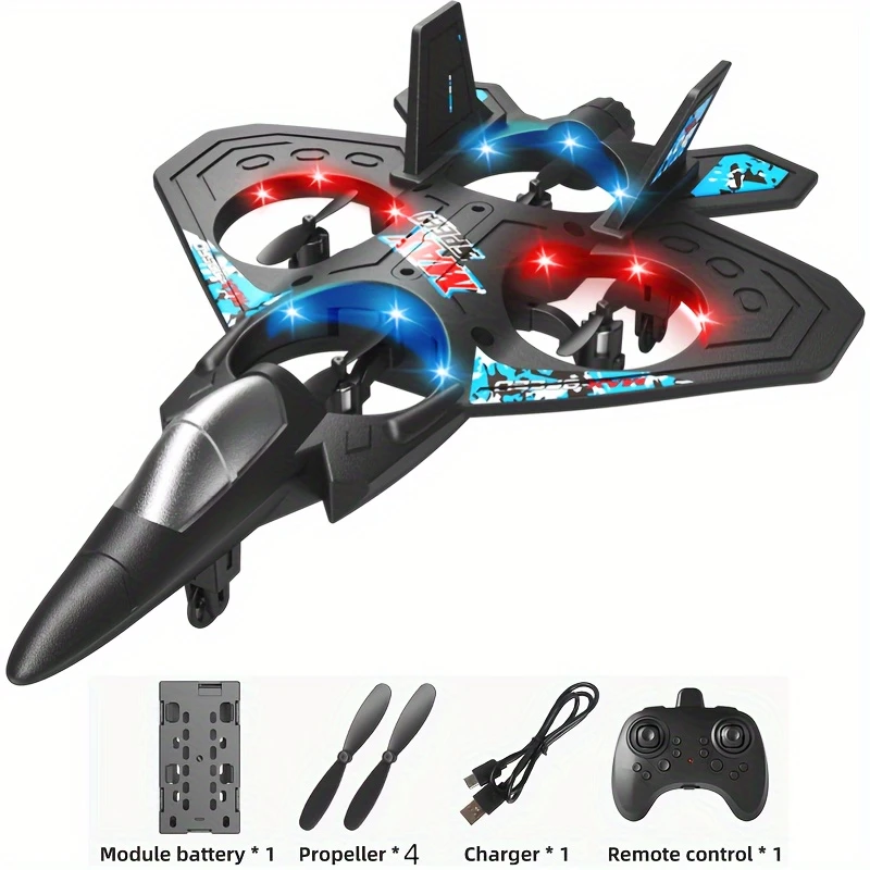 Rechargeable Jet Drone for Kids & Beginners | Remote Control Airplane with LED Lights
