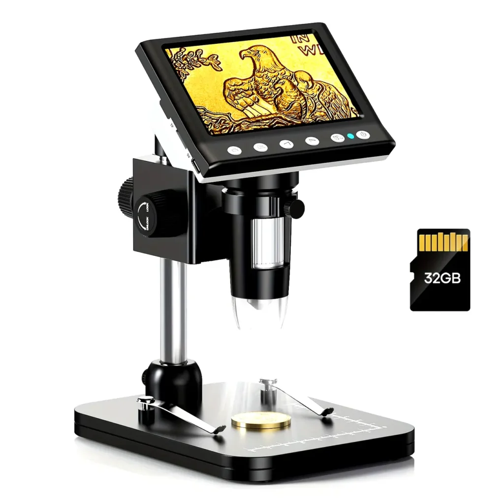 1000X LCD Digital Microscope with 32GB Card