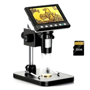 1000X LCD Digital Microscope with 32GB Card