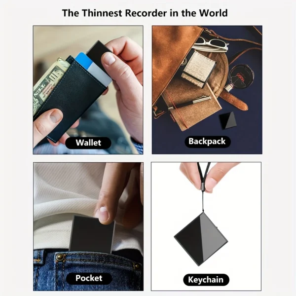 64GB Magnetic Voice Recorder | 3072Kbps Audio, Voice Activation, AI Noise Cancel - Image 5