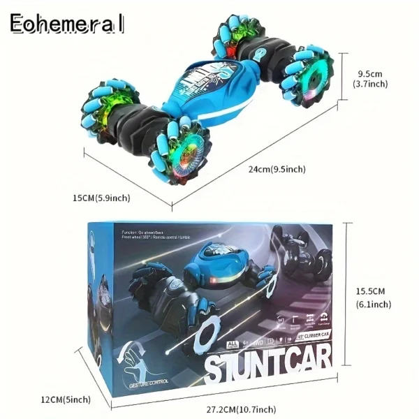 360° RC Twist Stunt Car | Gesture Control, Deformable Off-Road Vehicle Toy - Image 3