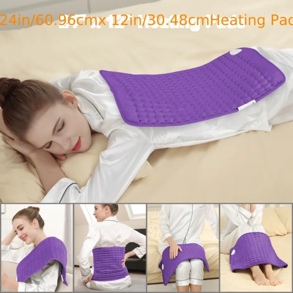Extra Large Electric Heating Pad | 6 Heat Levels, Auto Shut-Off, Washable - Image 5