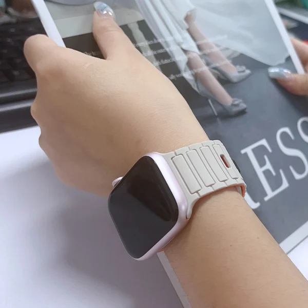 Soft Magnetic Silicone Strap for Apple Watch (All Sizes) – Sport Style - Image 2
