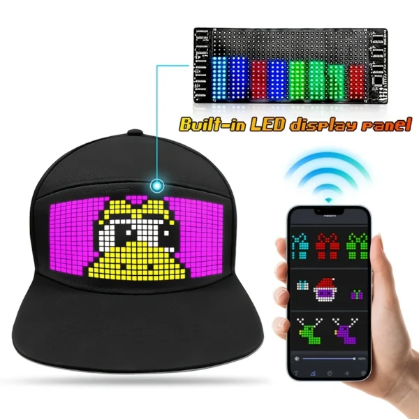 App-Controlled LED Display Cap