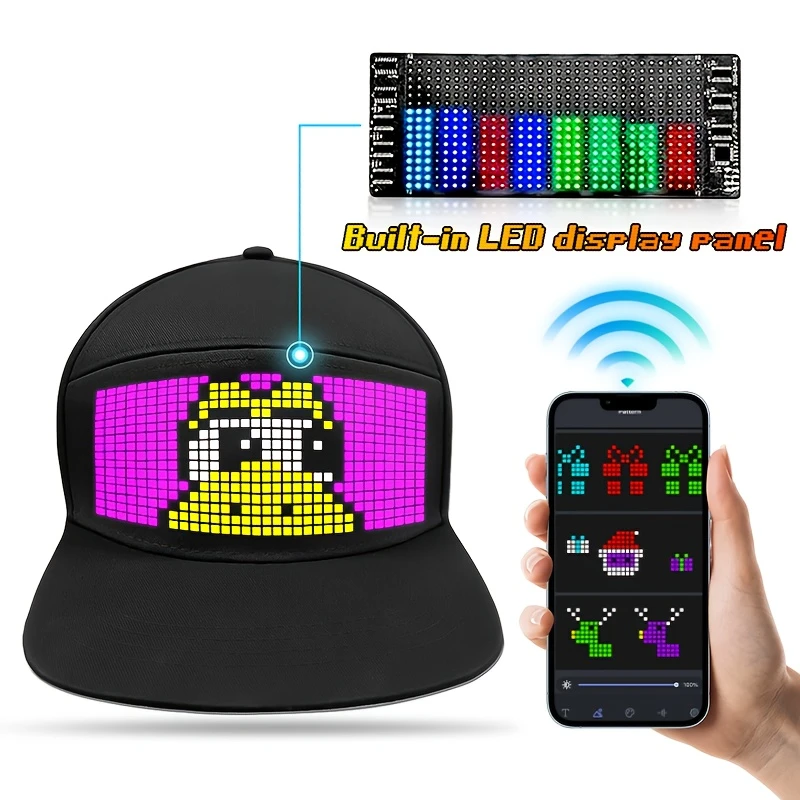 App-Controlled LED Display Cap
