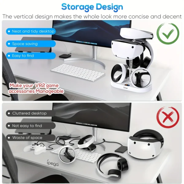 RGB Charging Stand for PSVR2 Headset & Controllers - Image 4