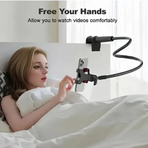 360° Rotating Lazy Phone & Tablet Holder | Adjustable Bedside Mount Stand for Hands-Free Viewing