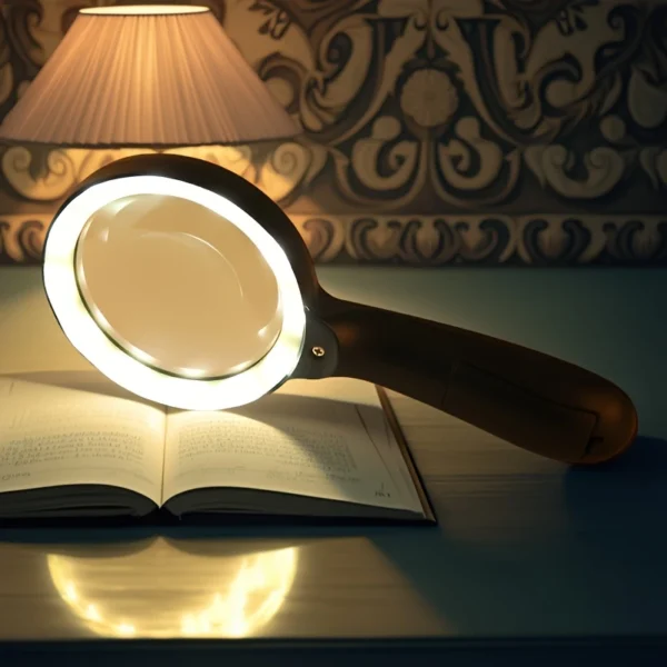 10X Lighted Magnifying Glass | Handheld Magnifier with 12 LED Lights for Reading & Repair - Image 4