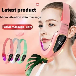V-Shaped Micro Vibration Facial Massager – Rechargeable, Ergonomic Beauty Device for Women