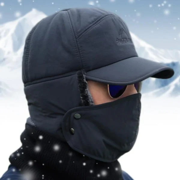 2pcs Winter Bomber Hats for Extreme Cold – Faux Fur Thermal Ski Caps - Image 4