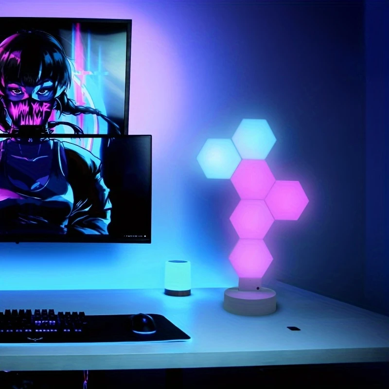 Smart RGB Hexagon LED Light – App + Remote Controlled