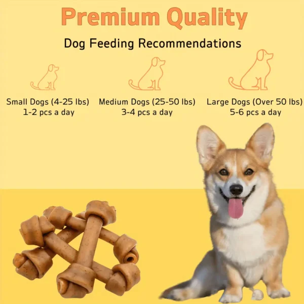 Peanut Butter Dog Chew Bone – 6.5” Long-Lasting Natural Treat - Image 4