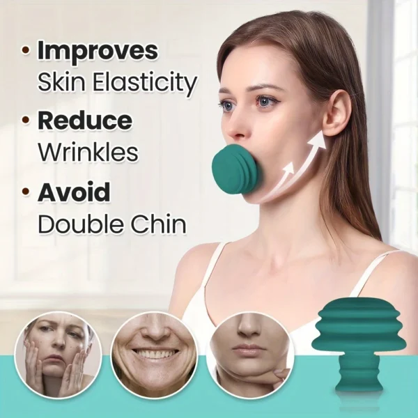 V-Shaped Face & Neck Toning Exerciser – Battery-Free Jaw Slimmer for Women - Image 3