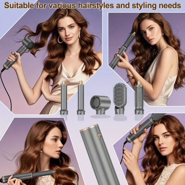 5-in-1 Hair Styler Brush – Curl, Straighten, Volumize & Dry in One - Image 3