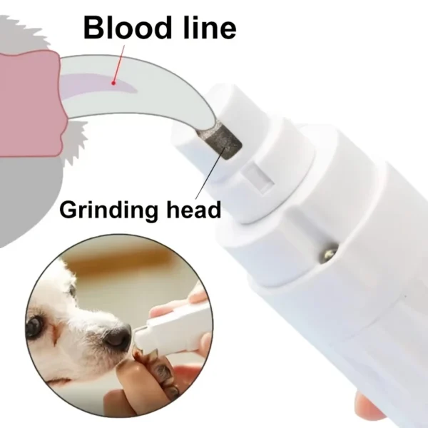 PetPals 2-Speed Electric Dog & Cat Nail Grinder – USB Rechargeable - Image 3