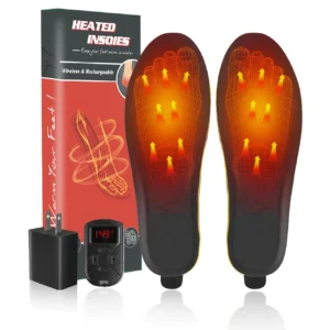Rechargeable Heated Insoles – Wireless Foot Warmers with Remote Control for Winter Comfort