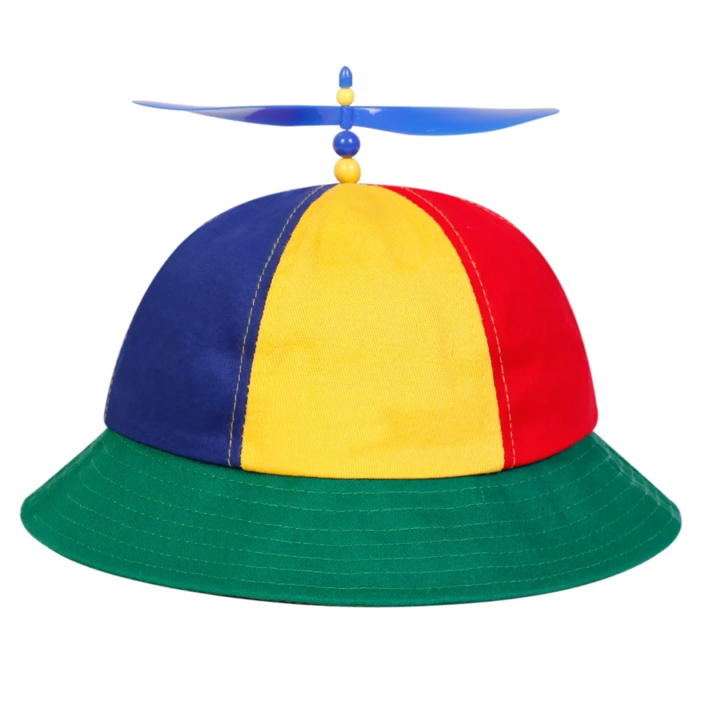 Whimsical Propeller Bucket Hat – Colorful Sun Cap for Adults