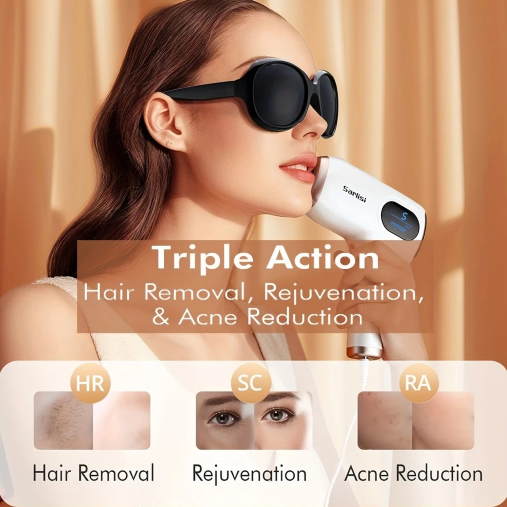 Laser Hair Removal Device for Men & Women – Triple Action
