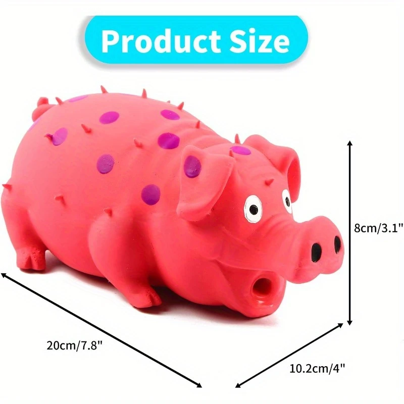 2-Pack Squeaky Pig Dog Toys – Grunting Rubber Chew Fun for All Dog Sizes!