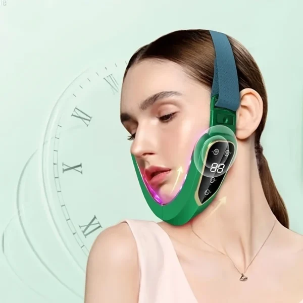 V-Shaped Micro Vibration Facial Massager – Rechargeable, Ergonomic Beauty Device for Women - Image 4