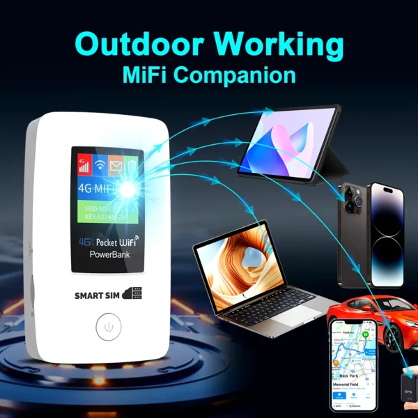 4G LTE Mobile WiFi Hotspot – 6000mAh PowerBank, Travel Router - Image 4