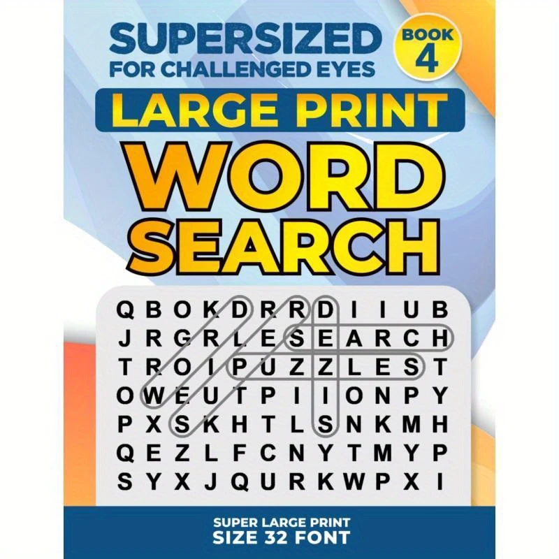 Supersized Word Search Puzzle Book – Large Print (Book 4)