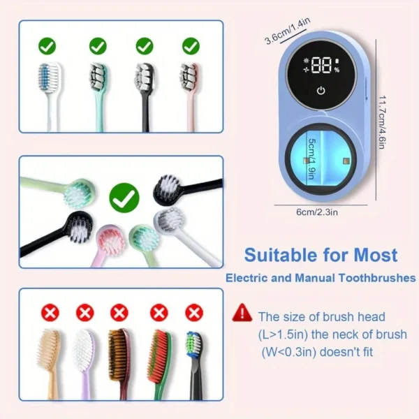 Smart UV Toothbrush Holder & Sterilizer – Wall Mounted - Image 4
