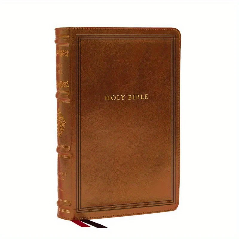 KJV Large Print Reference Bible – Brown Leathersoft, Red Letter, Comfort Print