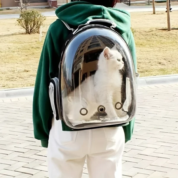 Transparent Cat Backpack Carrier – Breathable, Durable & Travel-Ready - Image 4