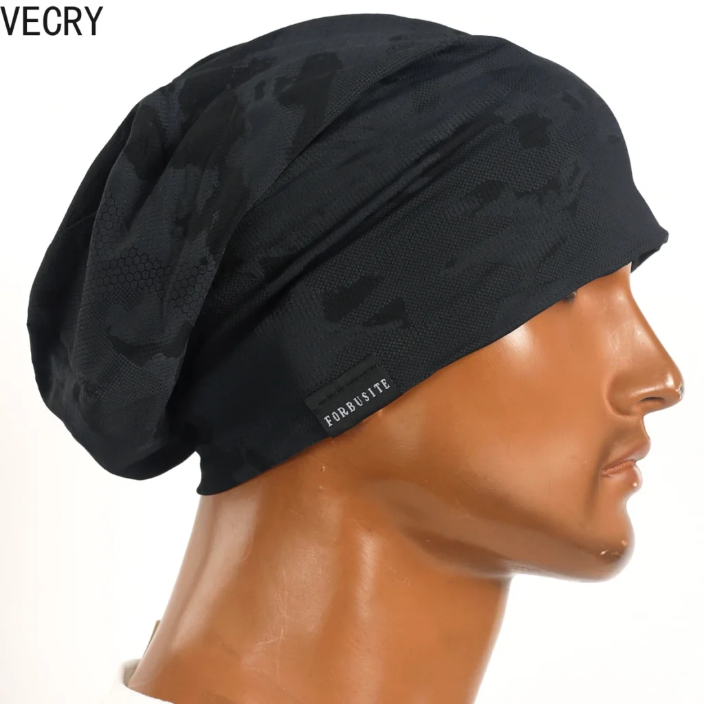 VECRY Breathable Summer Beanie for Men – Lightweight Camouflage Skull Cap