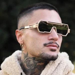 Steampunk Shield Sunglasses – Retro Edge with Full UV Protection